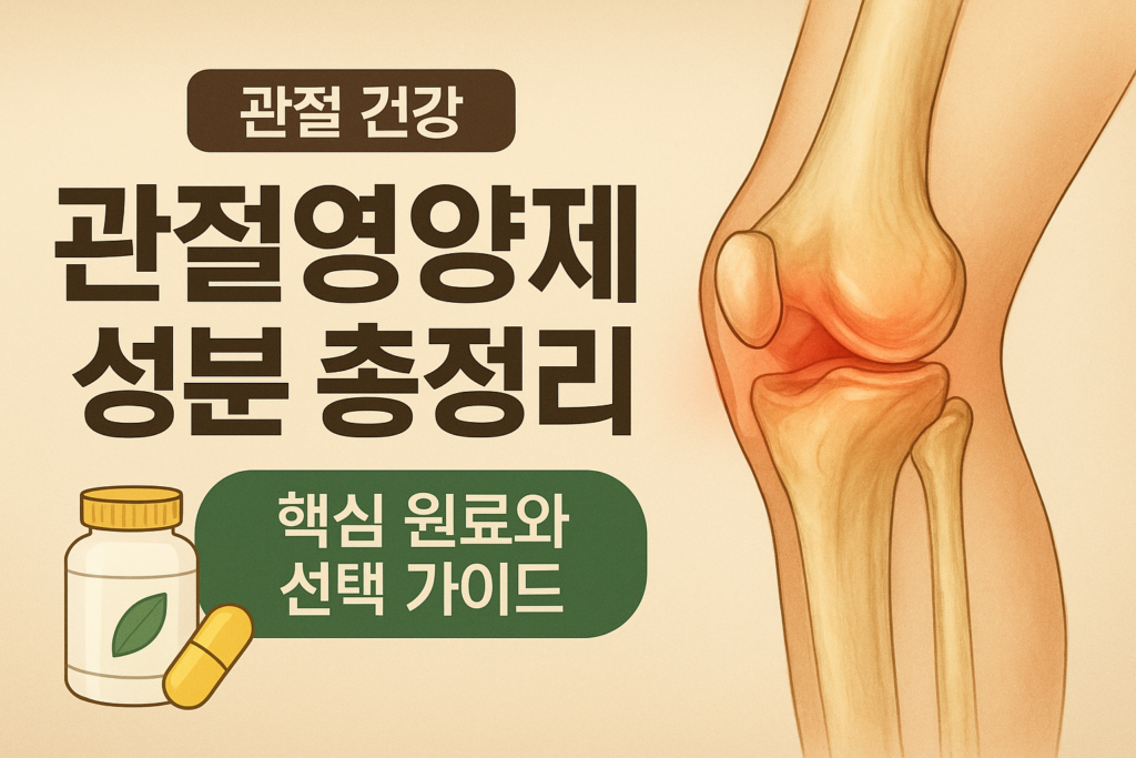 관절영양제 성분 총정리 핵심 7가지 성분 1 관절영양제 성분 총정리