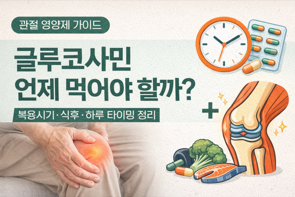 글루코사민 복용시기 완벽 정리: 언제 먹어야 관절에 가장 효과적일까? 1 글루코사민 복용시기