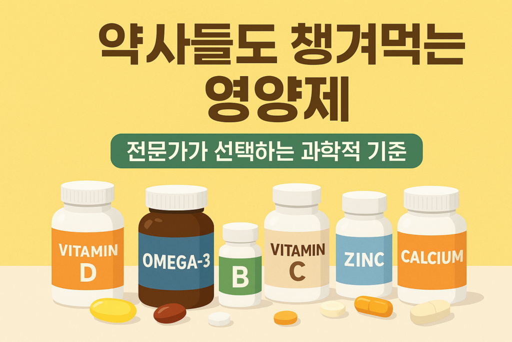 약사들도 챙겨 먹는 영양제:전문가가 선택하는 과학적 기준 1 약사들도 챙겨 먹는 영양제